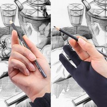 드로잉 장갑 스케치 그림 타블렛 태블릿 작업용 4사이즈 [Drawing Sketch Tablet Pad Finger Gloves 4 Sizes], XS