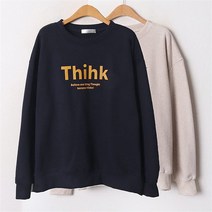 [강물처럼] 위쉬몰 GY 띵크레터링쭈리맨투맨(B500H011) 빅사이즈 (6298911)