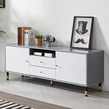 준플러스 고급형 거실장 1500 높은거실가구, LPM1500-그레이화이트