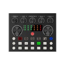 음향믹서 YELANGU-V8S 사운드 카드 믹서 노래 소음 감소 휴대용 마이크 음성 Bm800 라이브 방송 전화 컴퓨터 녹음, V8S
