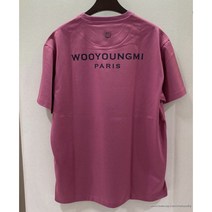 WOOYOUNGMI 우영미 22fw 핑크 백로고 티셔츠 W223TS07703P
