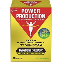 No Brand [스포츠 파우더 음료 훈련 중간 스포츠] 에자키 글리코 파워 생산 여분의 높은 도구 시트르산 및 BCAA 자몽 풍미 1 가방 (12.4g) 10 조각 스포츠 비타민, 100, 1개