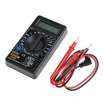 전기 멀티 테스터기 1세트 LCD 디지털 멀티 미터 AC/DC 750/1000V 미니 프로브 전압계 전류계 옴 테스터, [02] Black, 02 Black