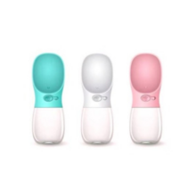 강아지 산책 물통 휴대용 물통 고양이 산책 물통 산책물병, 분홍색, 350ml