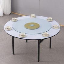 호텔 턴테이블 10 15 25명 접이식 원형 연회장 회전판, 1.4m 8인용 원형 싱글 테이블