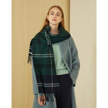 [헤지스레이디스] [헤지스 여성] [21FW] HSMU1D902E3 그린 체크 울캐시미어혼, 사이즈:XXX