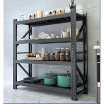 조립식 제품 진열대 메탈 매대 간식 수납장 수납 5단, 길이150x너비60cm4층 300KG, 200cm높이