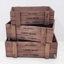 한소픈 하트 우드박스_3P set 수납함 나무상자 사과박스 정리용품 공간박스 빈티지, 1개