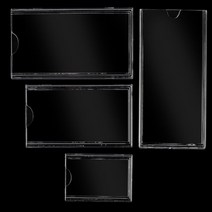 투명 부착식 아크릴 꽂이 케이스 네임텍 안내판 홍보, 사이즈