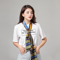 예뚱 실크 패턴 하트 롱 스카프