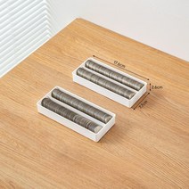 지폐보관함 카운터 금고 아크릴 상자 현금 서랍 돈통현금 보관함, 동전케이스 (화이트) 2