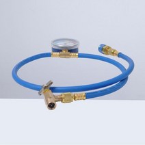 에어컨 냉매압력게이지 냉매 충전 폴더 게이지 호스 Hvac 냉장고 충전기 Ac R134A 키트 자동차 채우기 압력, Blue Golden