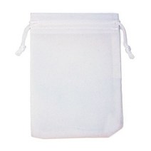 크리스마스 웨딩 선물 가방 및 벨벳 10 개 드로스트링 파우치 여행 도매 저장, 6.5x8.5cm, white