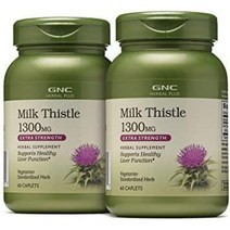 지엔씨 밀크 씨슬 시슬 실리마린 엑스트라 스트렝스 1300mg 60개(2달분) 간건강, 1팩,2팩, 2