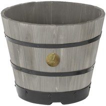 우드 배럴 플랜터 그레이