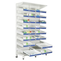 의약품캐비닛 실험실 연구실 약국 병원 선반 보관함, 상세 페이지 참고, 단면 8단 슬라이드 레일 2개