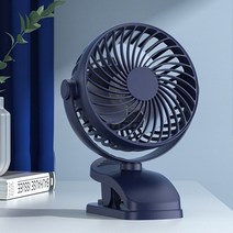 Mini Fan 충전식 커네틱 클립형 무소음 휴대용선풍기 미니, 블루
