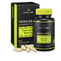 뉴트리코어 비타민B 컴플렉스 1 000mg x 60정 x 2박스 4개월분 비오틴 함유