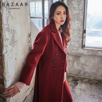 바자르 BAZAAR 2016 F/W 겨을 신상품 63103 테일러드 카라 핸드메이드 울 코트