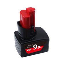 밀워키배터리 호환용 12V 30Ah 리튬 이온 배터리 충전기 밀워키 M12 XC 무선 도구 48-11-2402 MIL-12A-LI, 06 9.0Ah