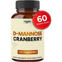 Agobi D-Mannose 1300mg 및 크랜베리 200mg 캡슐 - 60캡슐, 60 Count (Pack of 1)