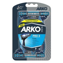 면도칼 남성용 면도기 면도날 캐주얼하고 미끄러운 칼날입니다. Arko men pro 3 3 면도칼 가까이
