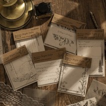 빈티지 레터링 2재질 메모지 배경지 다꾸 페이퍼 6종, 2.나비정원 (ME-1868)