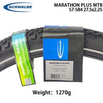 MTB 타이어 SCHWALBE-마운틴 오프로드 자전거 MTB 바이크 블랙 유선 타이어 마라톤 플러스 54-584 27.5x2, 02 57-584 27.5x2.25 1pc
