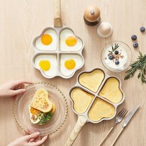 인덕션용 나눔팬 인덕션 하트 계란 후라이팬 에그팬 4구