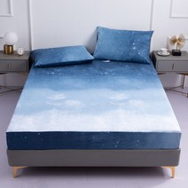 방수메트리스커버 침대방수커버 방수 솔리드 침대 장착 시트 북유럽 조절 매트리스 커버 탄성 밴드와 4 코너 모든 크기 베개 없음