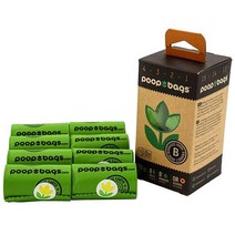 The Original PoopBags 카운트다운 롤 USDA 바이오 베이스 23x33cm(9x13인치) 배변 봉투 그린 120개 가방 (ORANG925), Non-Scented, 120 Bags