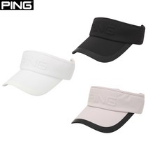 핑 핑(PING) 골프웨어 봄 남성 로고 엠보 썬바이저 모자 111B1CP601_WHBGBK