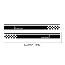 미니쿠퍼악세사리 MINI 클럽맨 인테리어 호환 용품 미니 쿠퍼용 자동차 사이드 스트라이프 긴 DIY 데칼 2, 12 Style K_05 Glossy Yellow