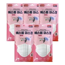 귀 안 아픈 위생적인 1회용 마스크 에스엠 마스크 성인용 화이트 10매입 5개