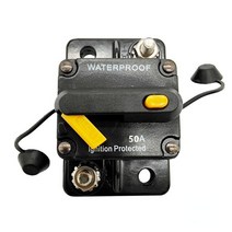 캠핑카 카라반 rv 용품 부품 auto yacht circuit breaker 자동 회로 차단기 보호 수동 복구 회로 차단기 안전 시트 회로 보호기, 50A 옐로우