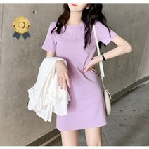 여성 반팔 원피스 롱 숏 데일리 20대 30대 5컬러 1P 파스텔 여름 치마 여자 미니 홈웨어 홈 드레스