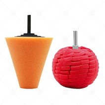 세차 광택 전기 드릴에 사용되는 자동 휠 연마 스폰지 Burnishing Ball Polishing Cone Set 허브 버핑 키트, 11 11
