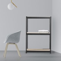 조립식선반 수납 앵글선반 3단 600 x 500 x 900, 화이트, 12mm 강화 MDF 보드