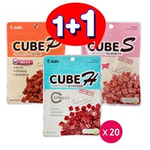 아스쿠 아스쿠 맘스큐브 60g 3종 x 20개+ 1.2Kg 애견간식, 03. 연어