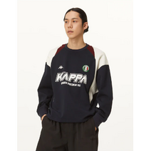 카파(kappa) 22년 남여공용 OTP 오프더피치 컬러블럭 크루넥 스웨트셔츠 P221XUFS336