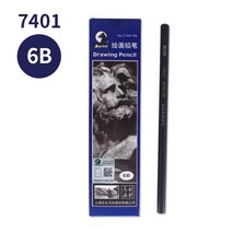 Marley 콩테 스케치 콩테목탄 연필콩테 목탄연필 크로키 흑연연필, C7401-6B(정박스12지)