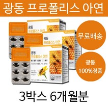 프로폴리스 아연 광동생활건강 영양제 남성 남자 여성 여자 가족 20대 30대 40대 50대 60대에 도움되는 건강기능식품, 6개월분(추천할인)