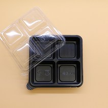 정사각 4칸용기 반찬용기 400개 200개 소분