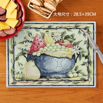 Cathaway 미국 국가 베이킹 강화 유리 도마 유아식 보충제 도마/빵 보드와 함께 떨림, 큰 미국 국가 유리 도마-002