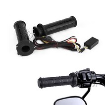 BPK 바이크 열선그립 4단조절 KC인증 히팅그립 22mm 혼다 야먀하 PCX NMAX 포르자 스쿠터, 1개