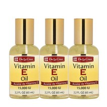 De La Cruz 비타민 E 오일 15000IU 보습제 65ml x3병