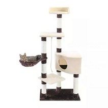 애완동물 고양이 나무 하우스 콘도 장난감 고양이용 스크래치 포스트 등반 타워 가구 국내 배송, AMT0051BG_옵션 1
