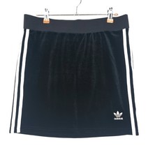 (고고빈티지)아디다스 여L 오리저널로고 허리밴딩 벨벳 스커트