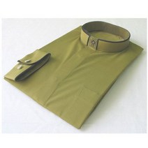 복식문화원 로만카라 베드로셔츠 녹두색 목회자셔츠, 95호