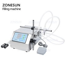 충진기 액상충진기 정량충진기 ZONESUN-액체 반자동 더블 노즐 음료 주스 향수 바이알 물 50-4000ml 병 필러 액체 이중